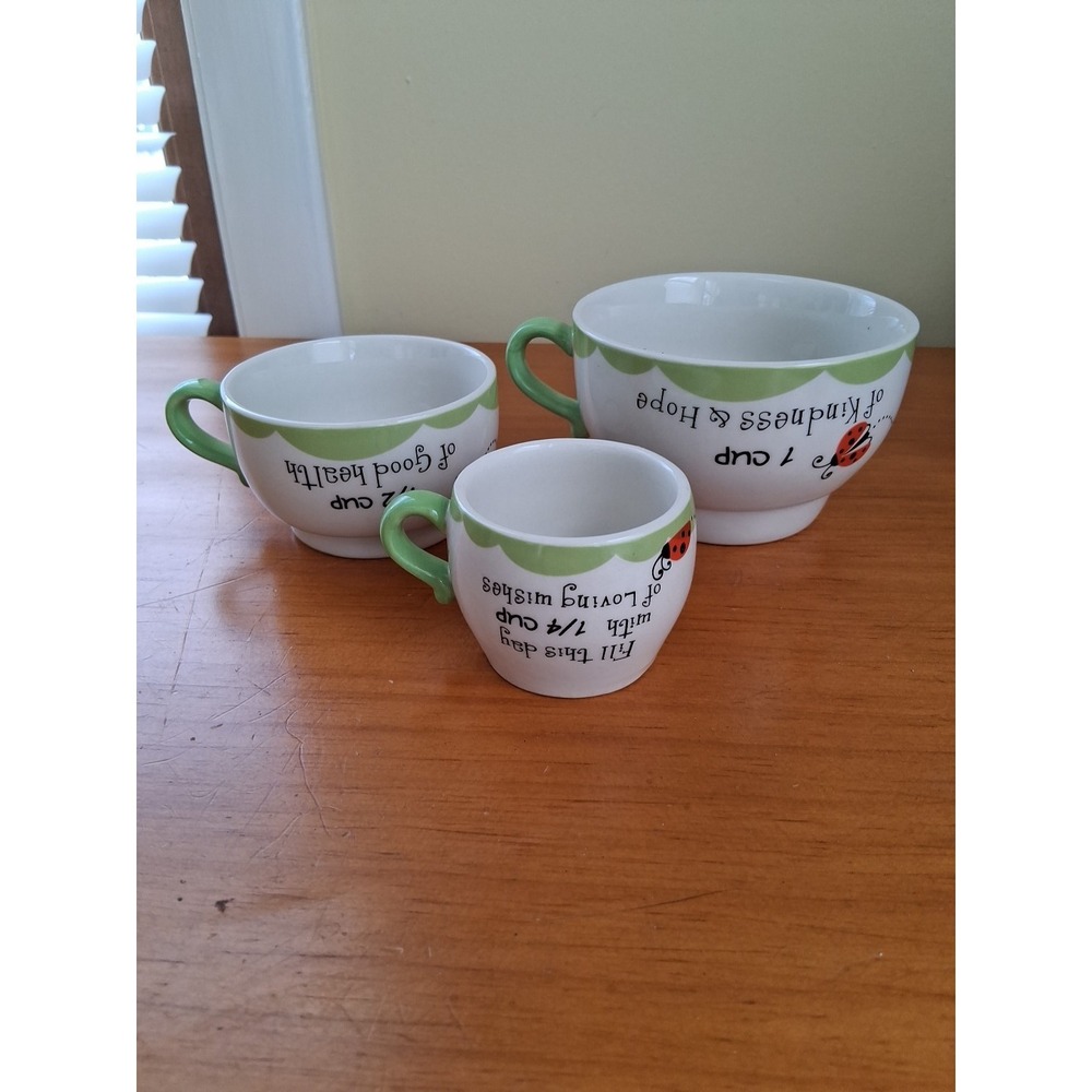 Ganz Ceramic Stacking measuring cups. Ladybug. - Picture 3 of 6